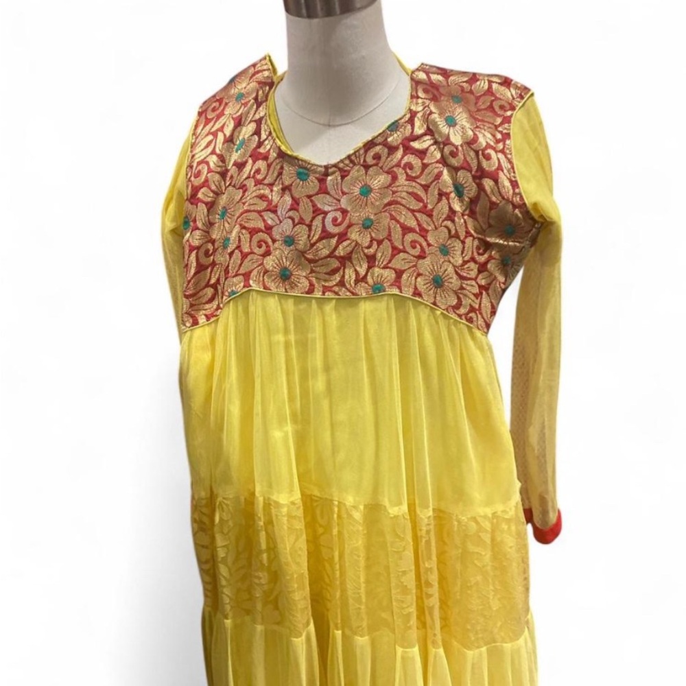 Lucy in the Sky Yellow and Red Floral Dress